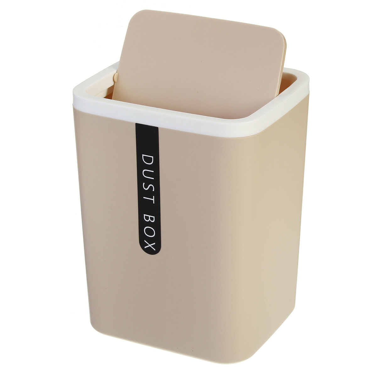 Japanese Desktop Trash Can Mini Office Plastic Swing Cover Storage Bin Waste Bins for Room Tea Table