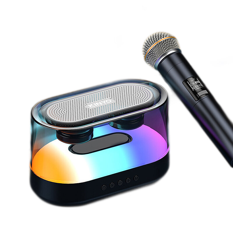 kinyo altoparlante etooth portatile k7 con microfono, suono surround a 9d, subwoofer, cambiamento di voce, supporto p, blu