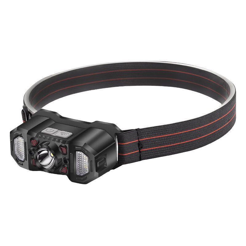 

Super Bright COB LED Headlamp With Warning Red Light Built-in Lithium Battery & USB Rechargeable Powerful Outdoor Fishin