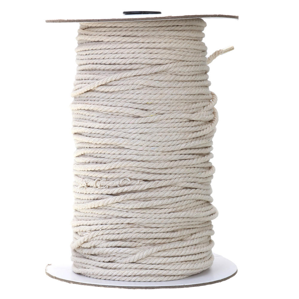 3/4/5 / 6mm natuurlijke witte gevlochten draad katoen Twisted Cord touw DIY Craft Macrame String