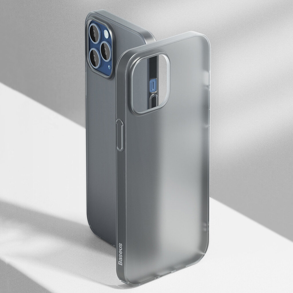 

Baseus for iPhone 12 Pro Max Case Micro-Matte Ultra-Thin Anti-Fingerprint Translucent PC Protective Case Back Cover