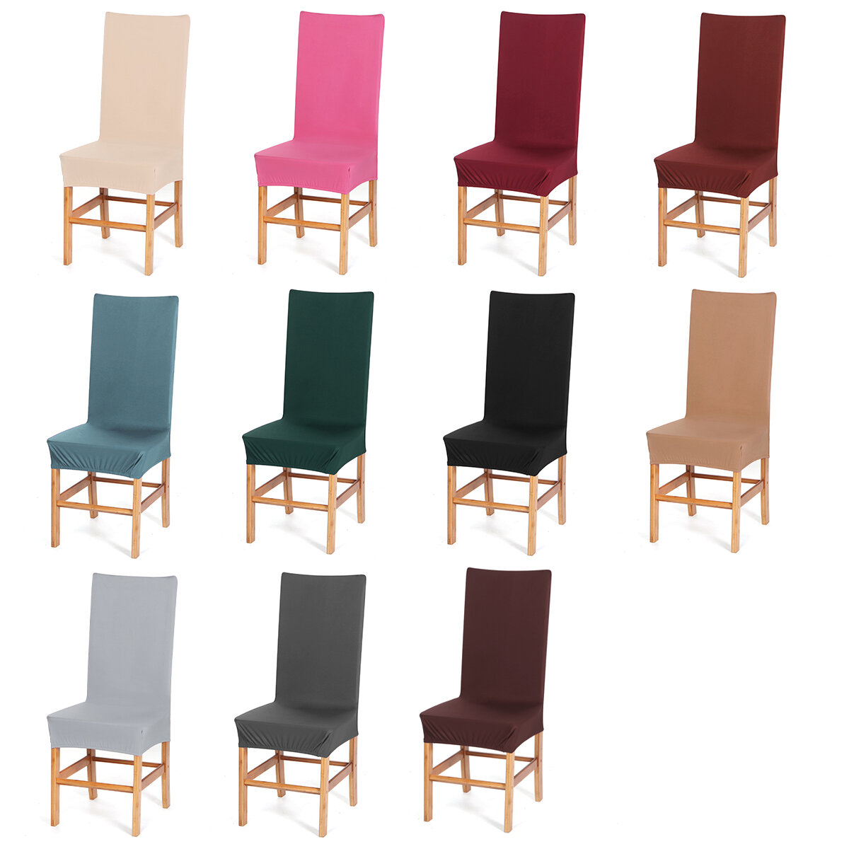 Elastic Dining Chair Cover Stretch Chair Seat Slipcover Office Computer Chair Protector Home Office Furniture Decor