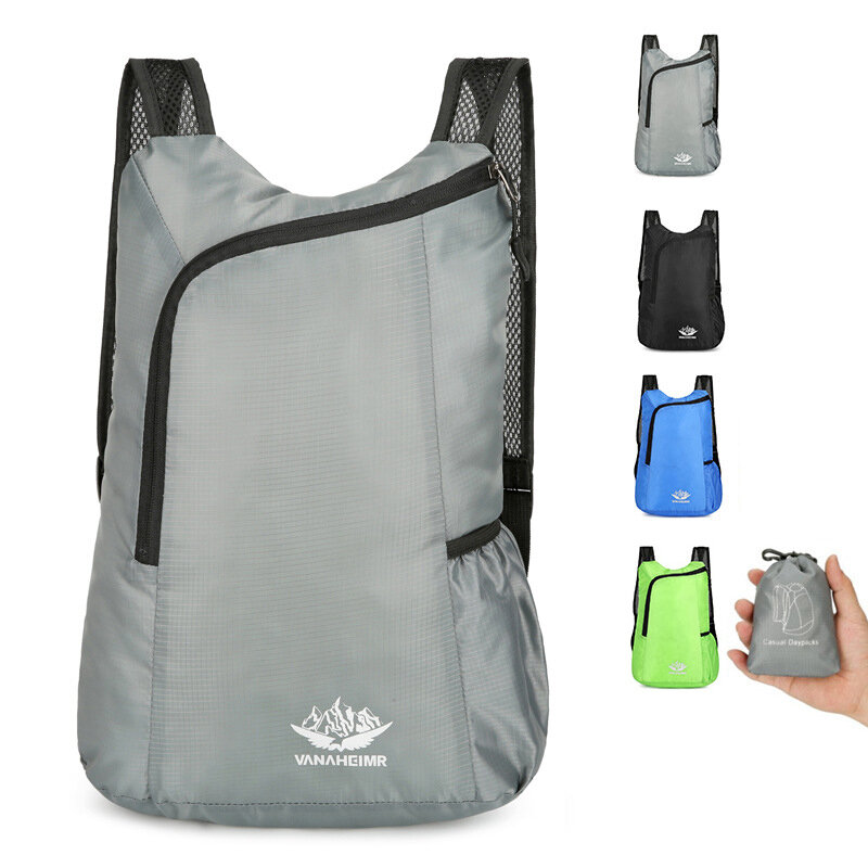 Ľahký, vodeodolný, skladateľný cestovný batoh na vonkajší šport s veľkou kapacitou pre vybavenie.