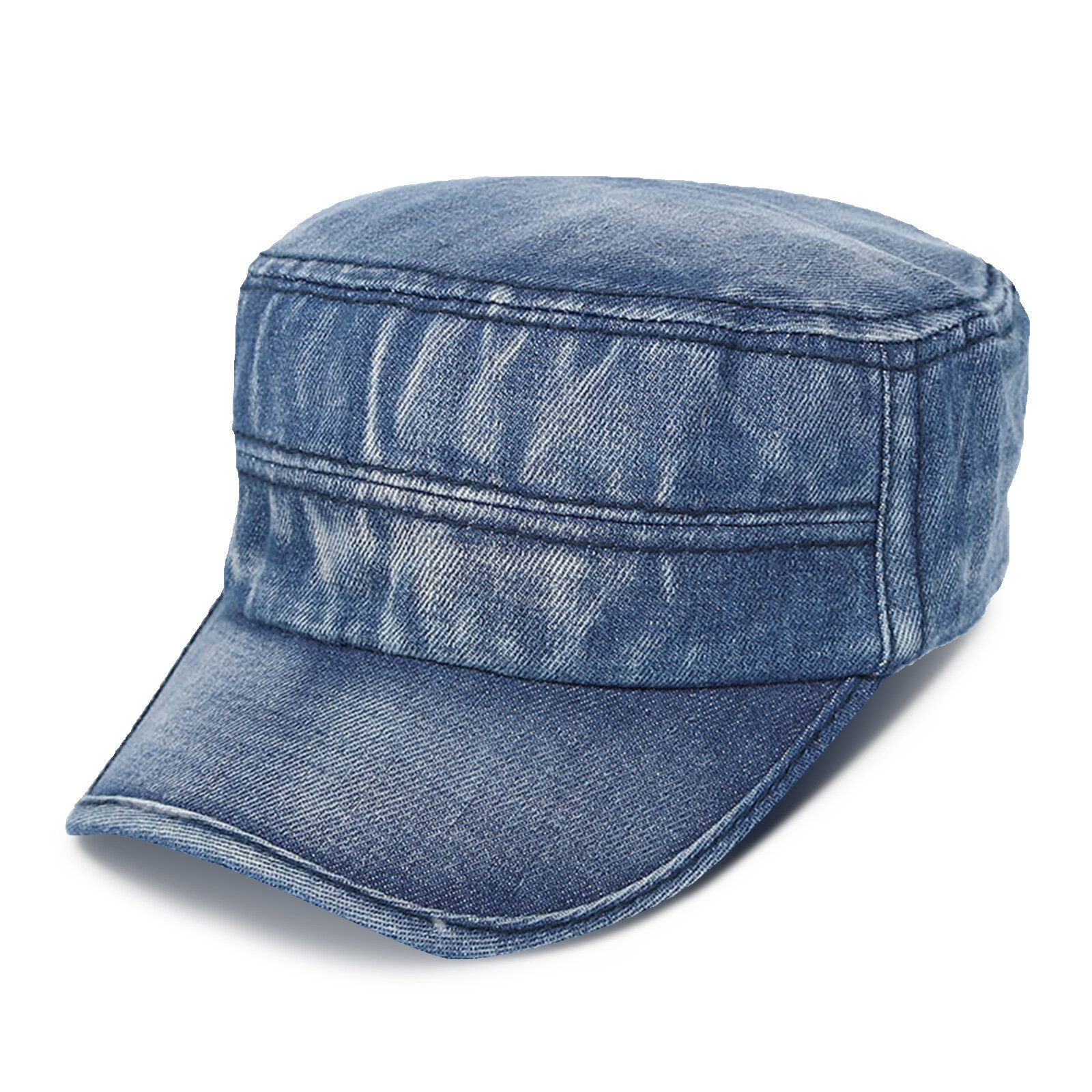 Men Denim Outdoor Sunshade All-match Adjustable Casual Vintage Military Caps Flat Hats