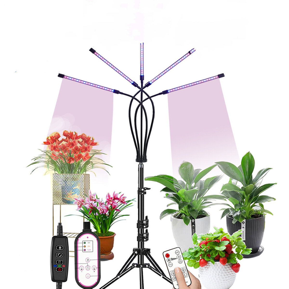 LED Grow Light Remote Control Plant Growing Lamp Lights with Tripod for Indoor Plants