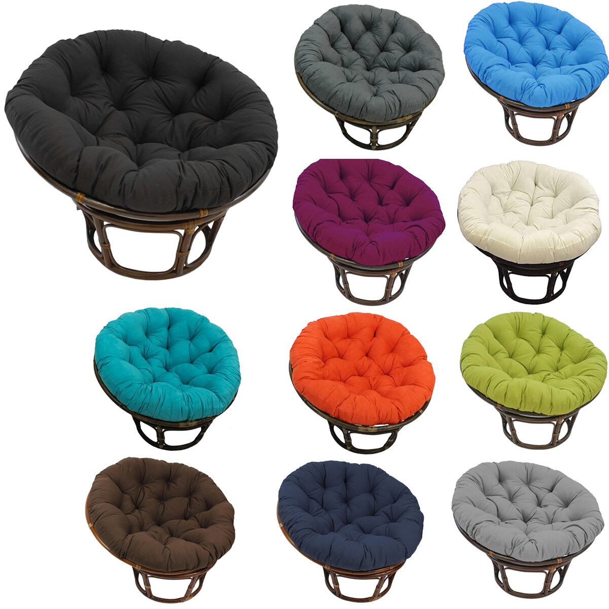 Single Sofa Cushion Hanging Chair Cushion Thick Polyester Soft Indoor Outdoor Cradle Chair Cushion