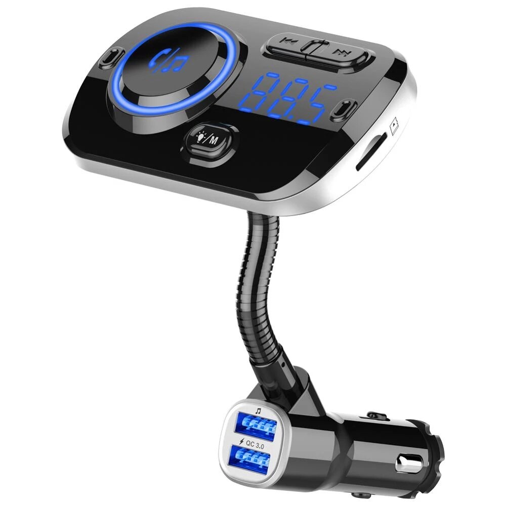

Bakeey LED Display Dual USB QC3.0 Fast Charging Car Charger FM Transmitter Car Kit Handsfree Wireless bluetooth MP3 Play