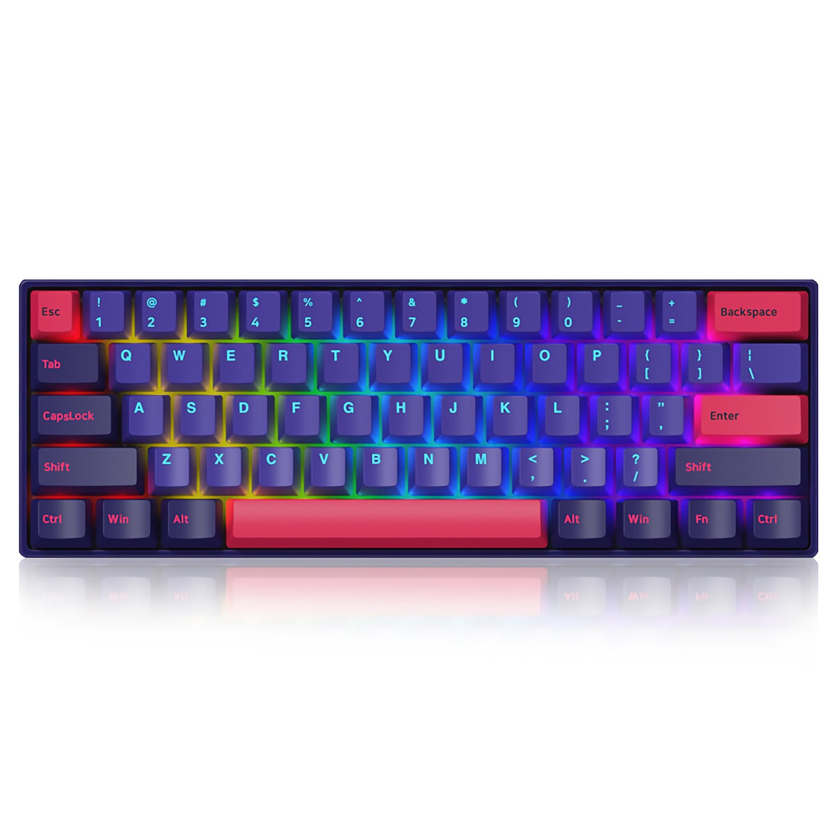 AKKO 3061 Neon 61 Keys Mechanical Keyboard Wireless  Gaming Keyboard