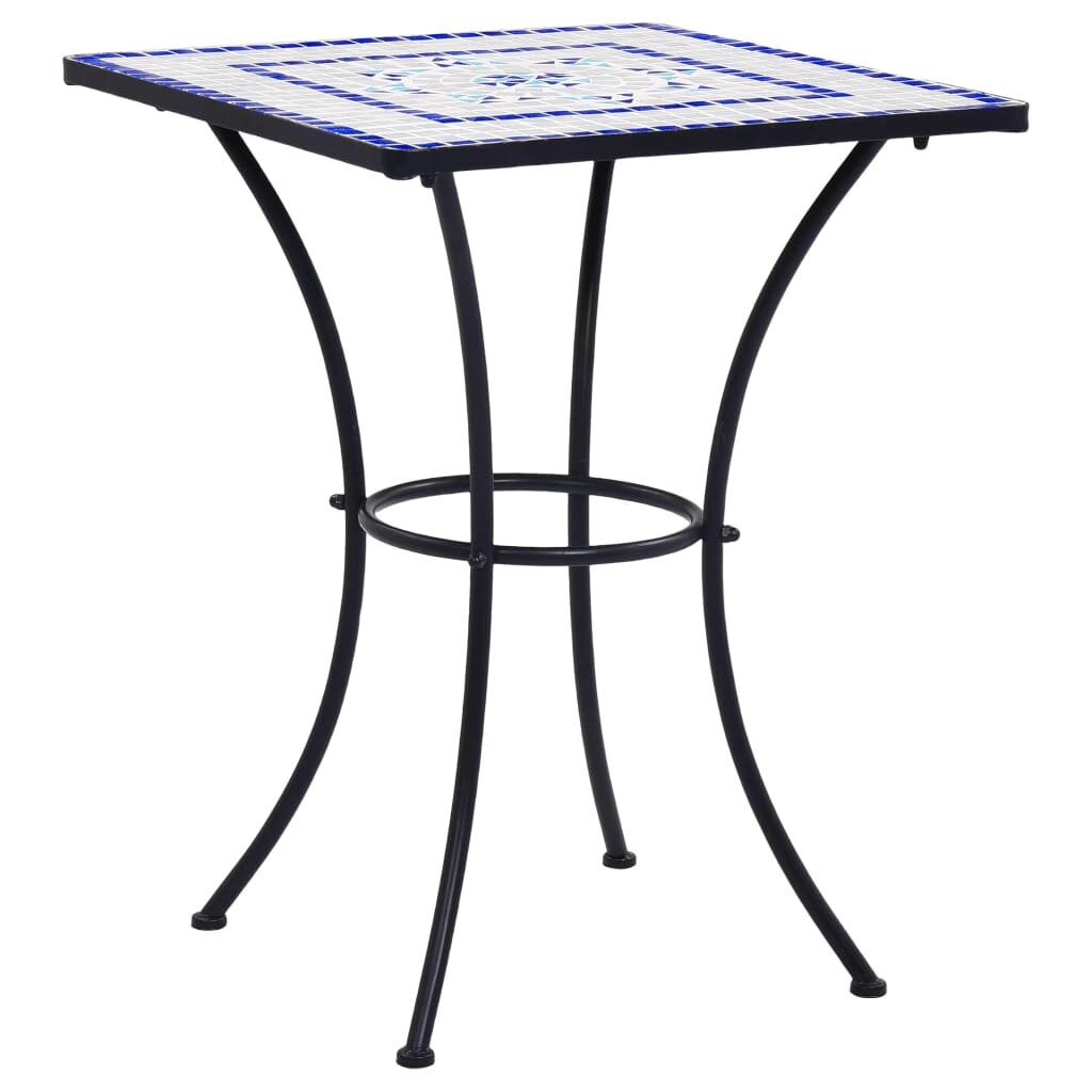 Bistro Table Blue and White 23.6