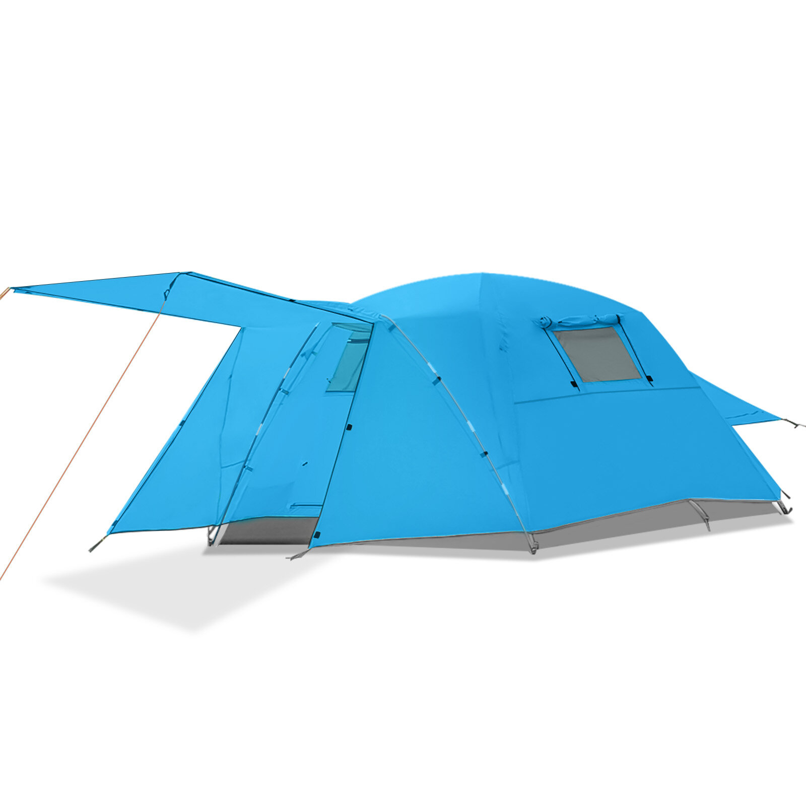 Tente de camping Tooca pour 4 personnes avec salle d'écran, porche, double couche et étanche pour le camping en plein air.