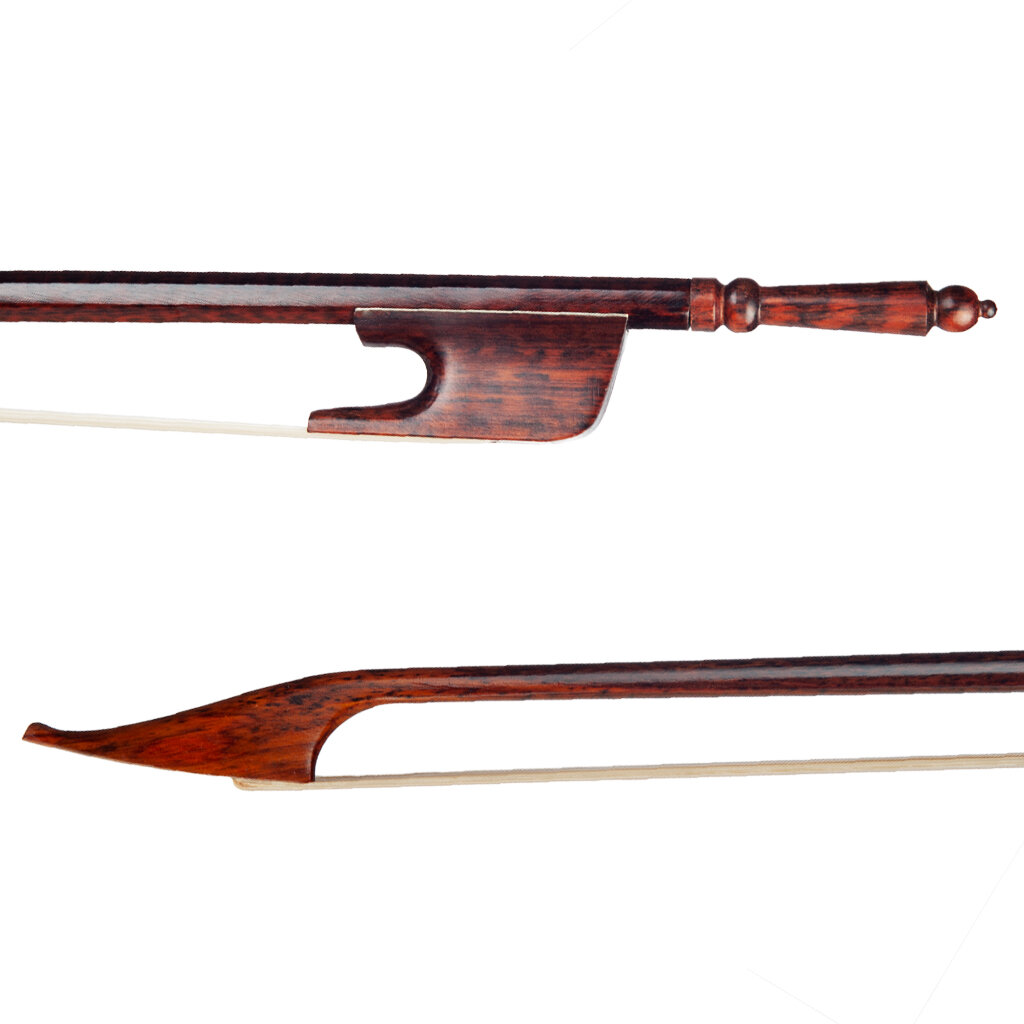Naomi Professional 4/4 Violin/Fiddle Bow Baroque Style Snakewood Stick Natural Mongolia Horsehair Durable Use