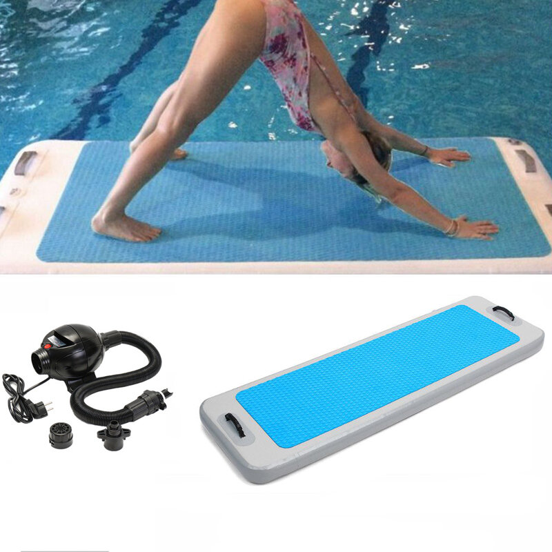 2x0.62x0.1m Tapis de Yoga Flottant Airtrack pour Gymnastique en Plein Air Sports Aquatiques Tapis de Gymnastique d'Entraînement Protecteur