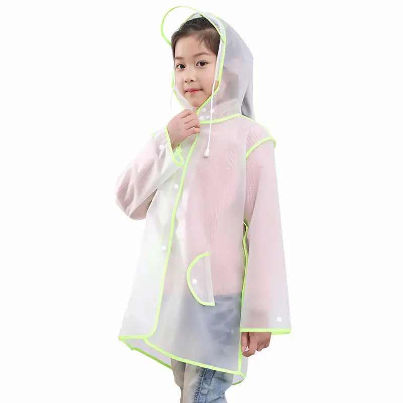 New kindergarten cute eva boys girls children raincoat breathable windproof transparent raincoat