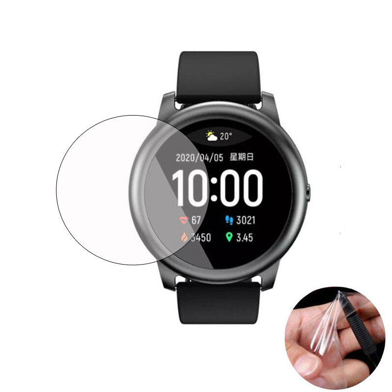 2 stuks Soft TPU-film horloge schermbeschermer voor Haylou Solar Smart Watch