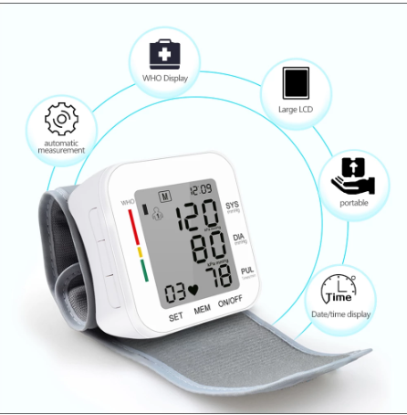 電気デジタル高精度血圧モニター脈拍心拍数メーターデバイス医療機器眼圧計BPミニ血圧計