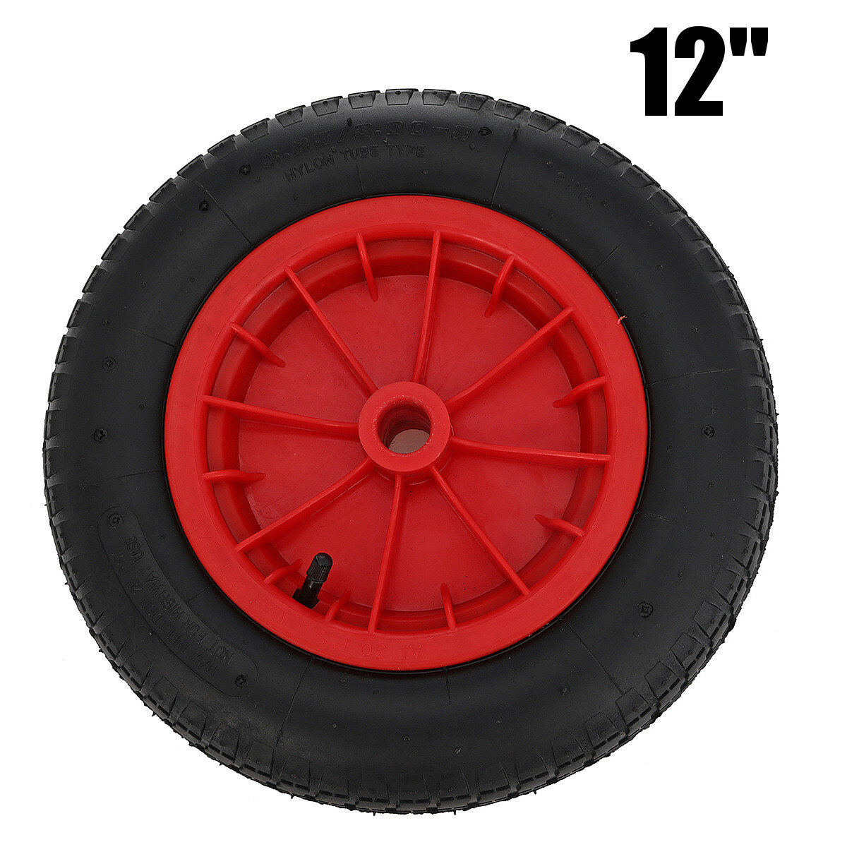 Carrinho de mão do carrinho de mão do pneu inflável de 12 polegadas Pneus Peça de reposição da roda do carrinho de mão