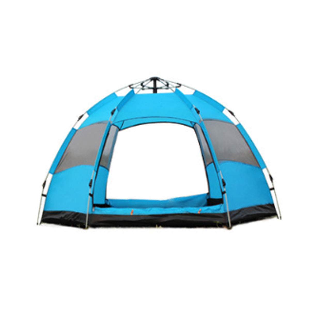 Vollautomatisches Zelt für 3-5 Personen, wasserdicht, schnell öffnend, ideal für Familien-Camping, Wandern, Angeln, Sonnenschutz - Orange / Grün / Blau.