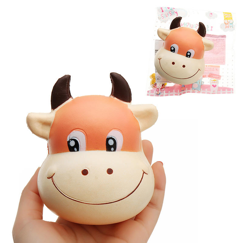 Image of Bull Head Squishy 10 * 8cm Langsam steigende mit Verpackung Sammlung Geschenk Soft Spielzeug
