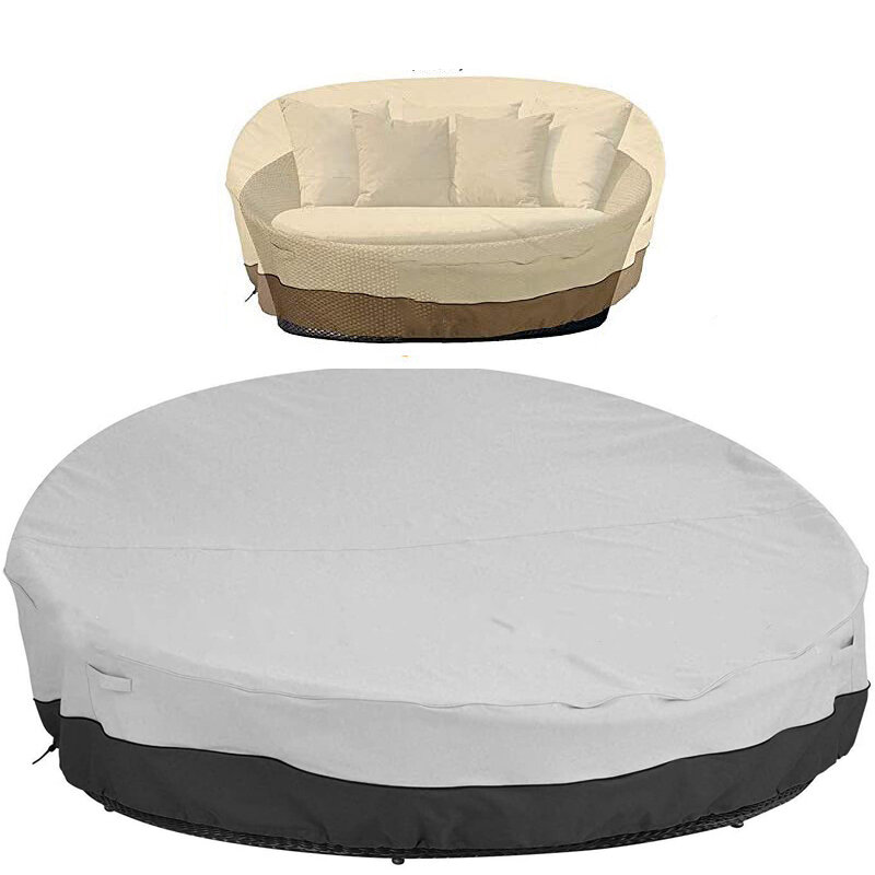 Cubiertas de polvo para sofá cama de patio, resistente al agua y duradero, protección UV, cubierta para muebles de exterior, suministros para el hogar plegables de jardín