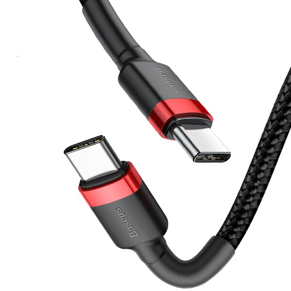 Baseus 60W 3A QC3.0 PD2.0/Type C to Type C Fast Charging Data Cable For Macbook iPad Pro Oneplus 6T