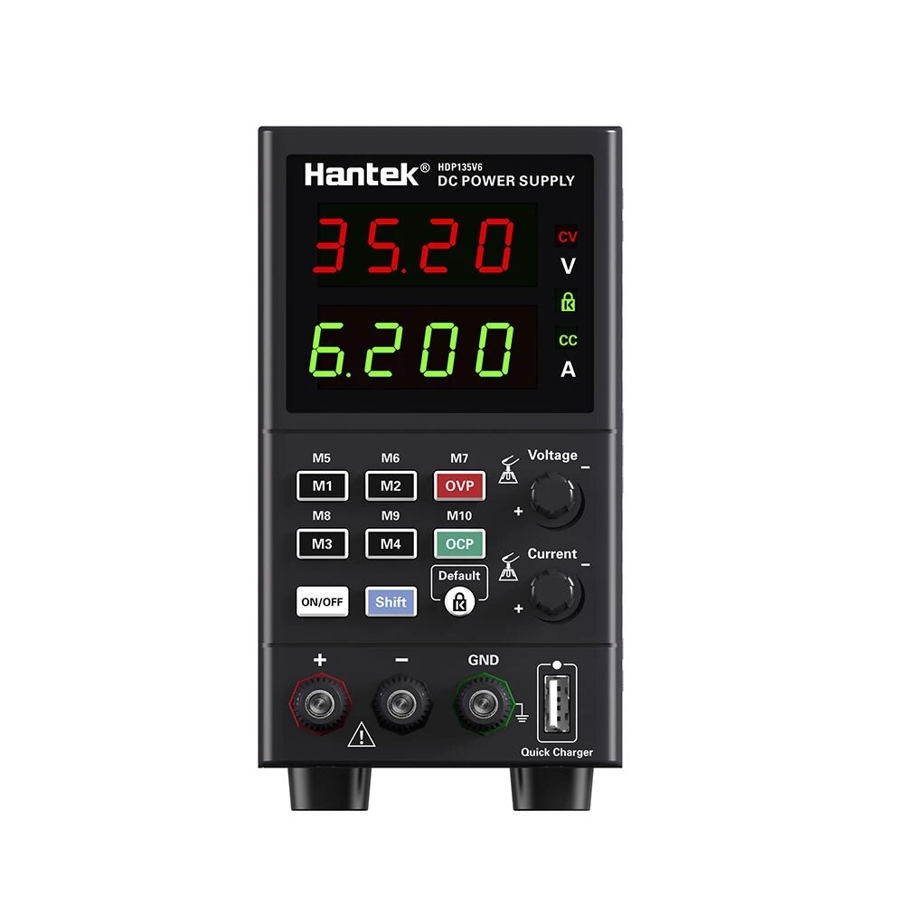 Hantek 35V/6A LED Digital Adjustable DC Power Supply Lab Bench Power Supply Voltage Regulator Switch