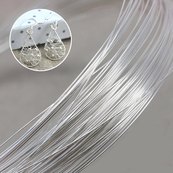 1m/40inch 990 925 Sterling Silver Wire DIY Design Handmade Jewelry Tools Accessories Bracelet