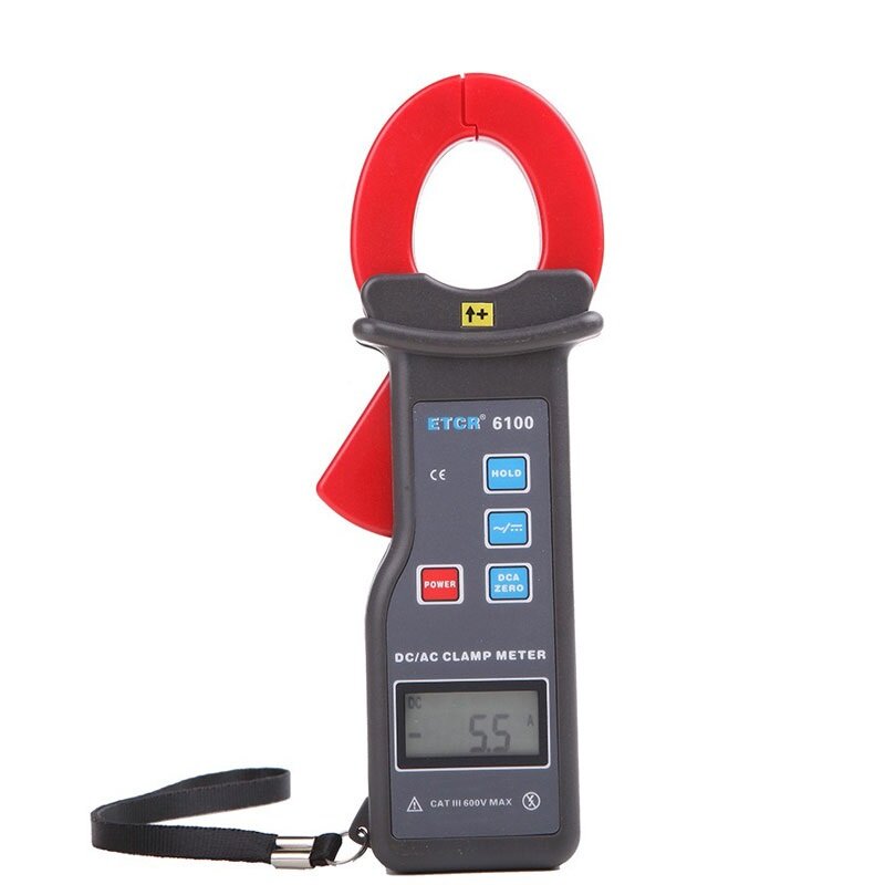 

ETCR6100 Digital Clamp Meter 0.0A-1000A AC/DC Clamp Current Tester Ammeter Instrument