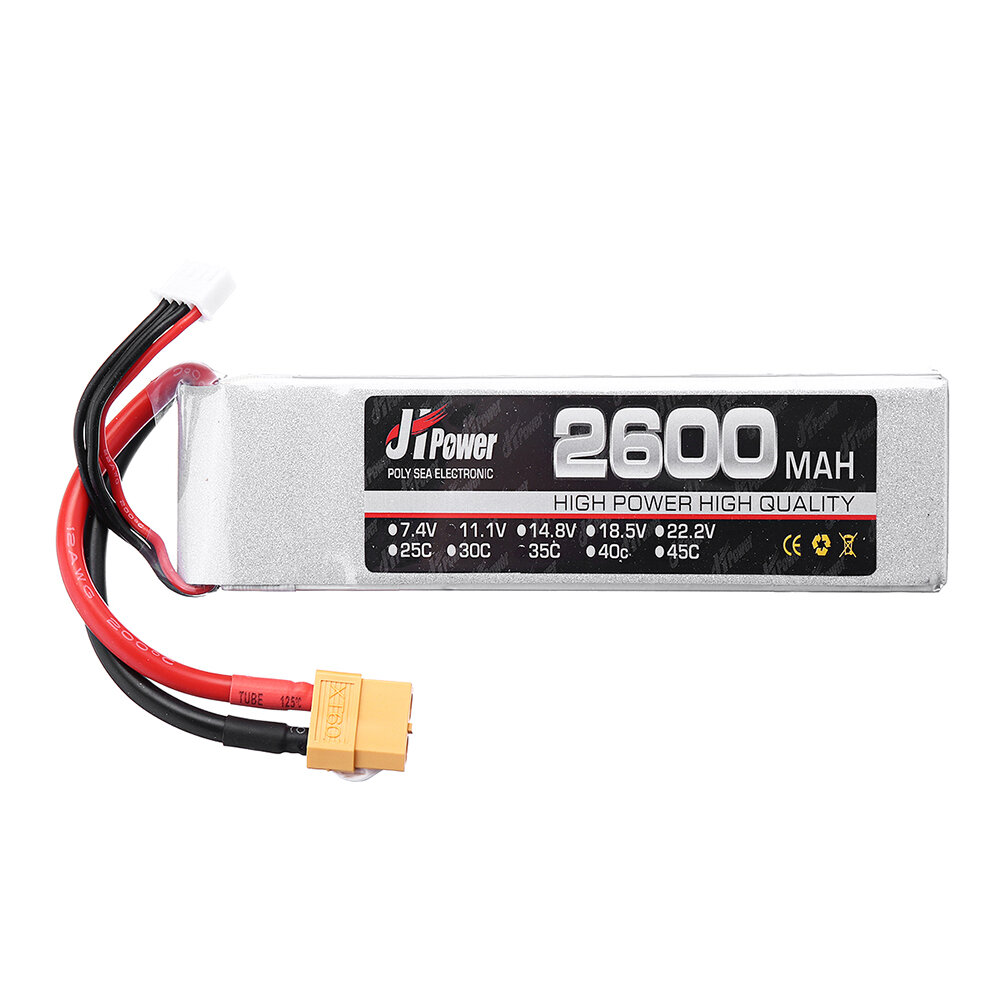 JH Lipo RC Auto Batterij 2600 mah 3 s 35c 11.1 v T / XT60 Plug Voor 1/10 RC Model 28.2 * 34 * 118mm