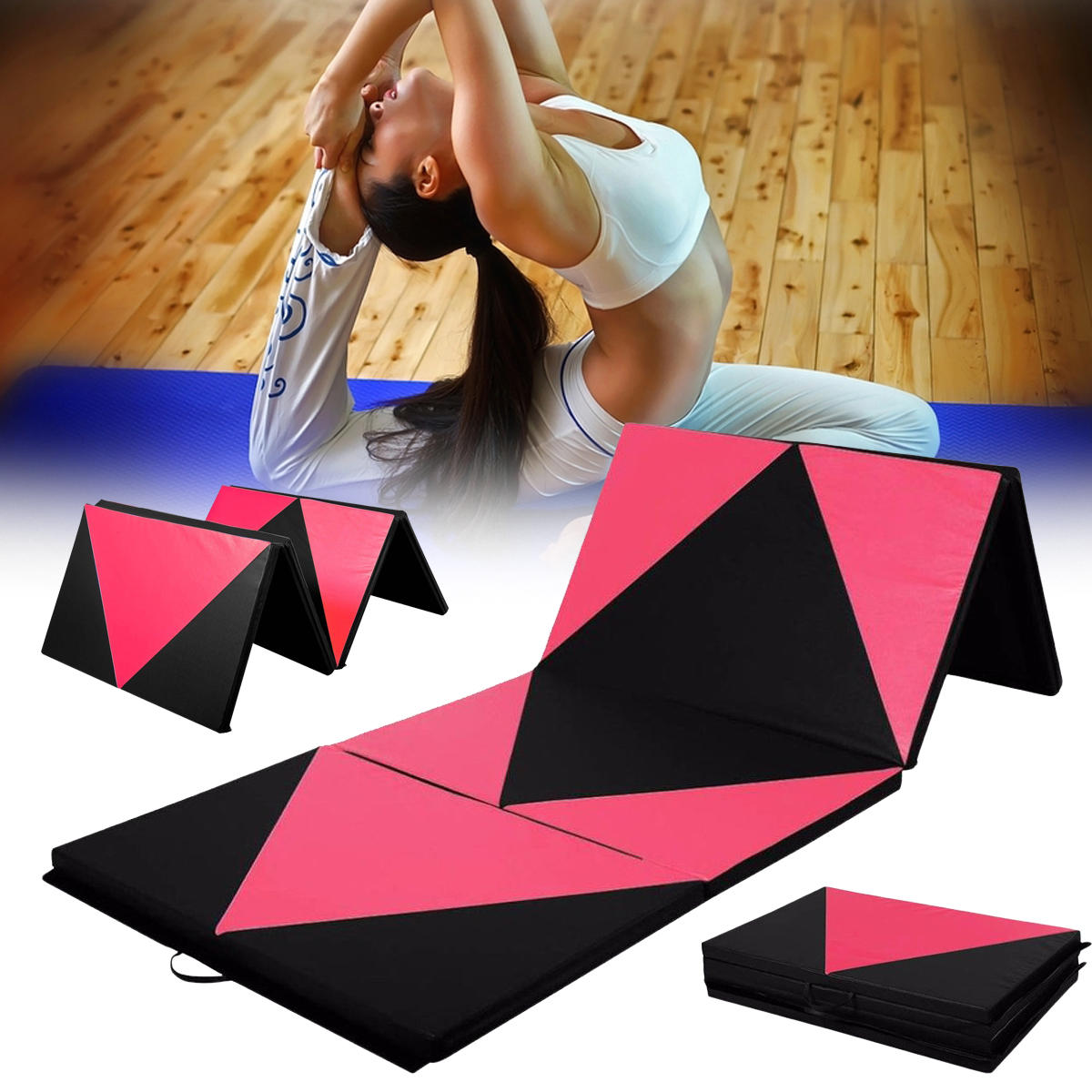 70x47x1.97inch Складная гимнастическая гимнастика для гимнастики Yoga Pad Tumbling Фитнес Панель