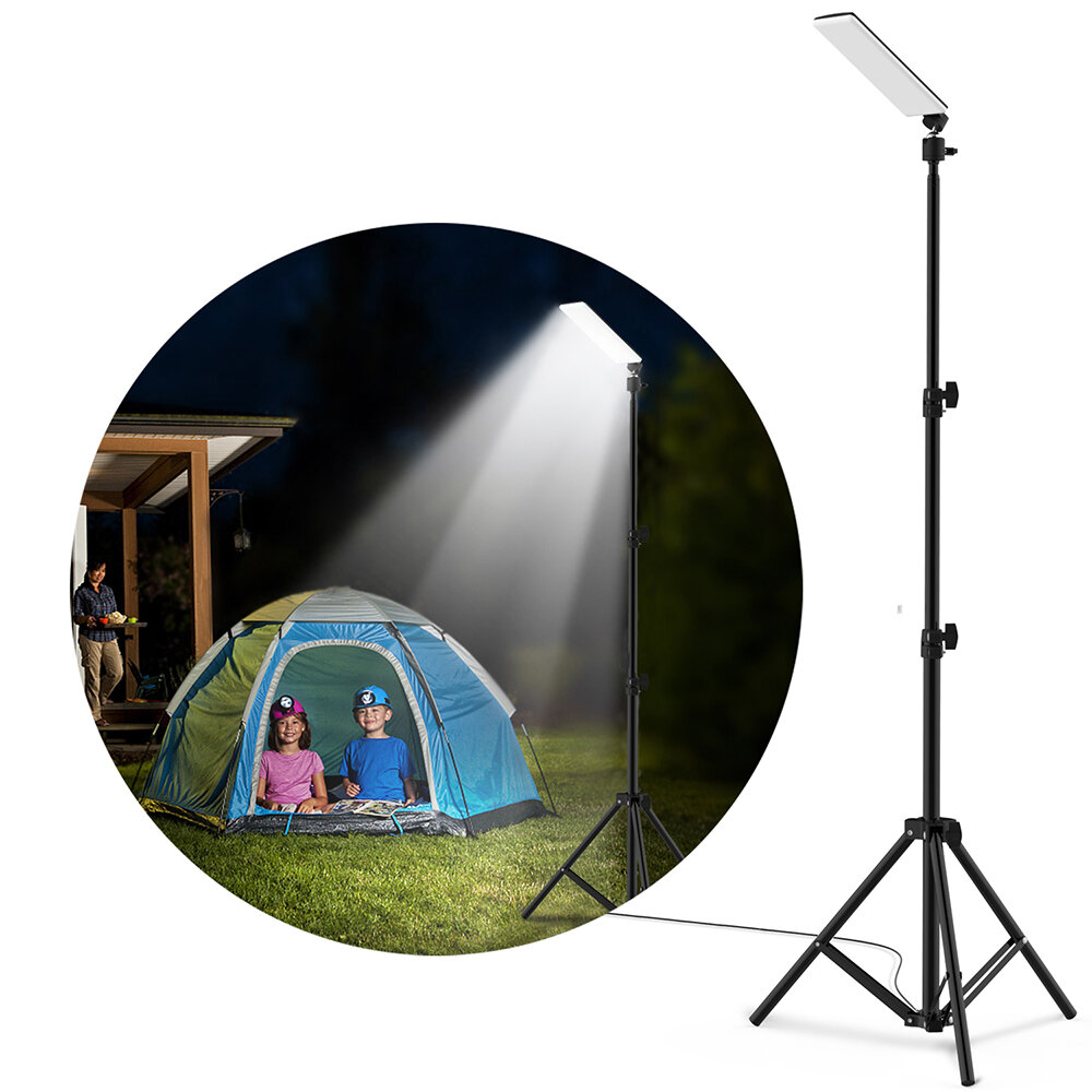 Upgraded Head CL03 84*LEDs Retractable & Foldable 1.8m Tripod Stand Light 6500-7000K Brightness Height Adjustable LED Wo