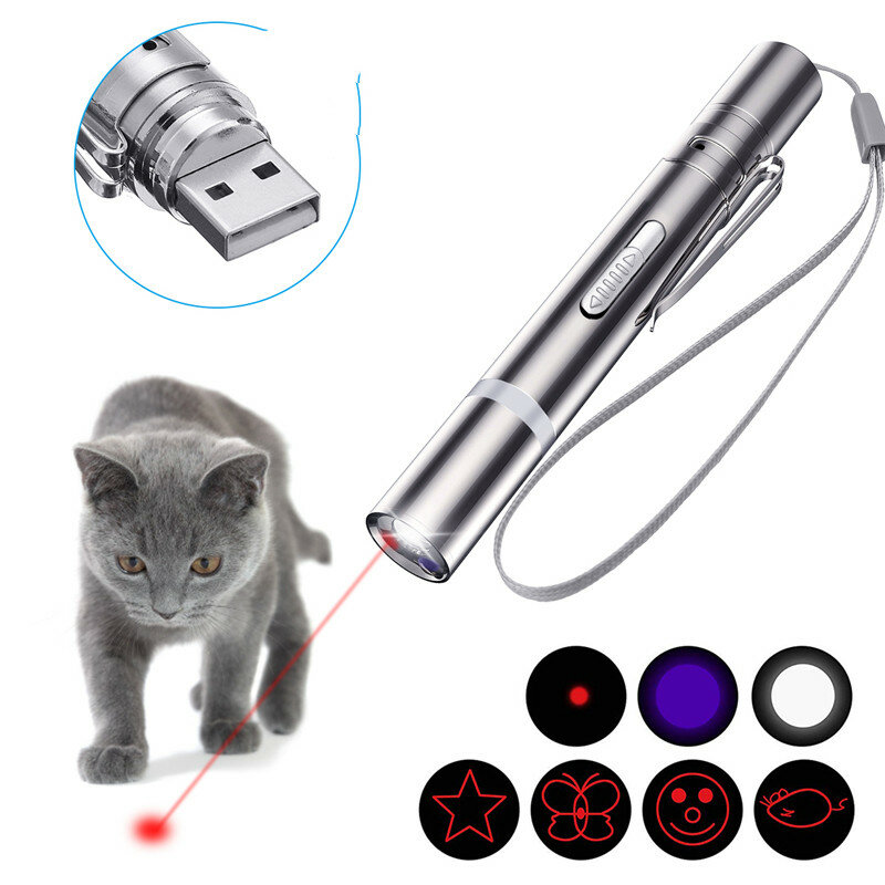 OUTERDO Cat Light Cat Toys for Cats Dogs Indoor Outdoor Interactive Cat Toys Pointer Cat Toy Rechargeable Cat Toys for Catch Exercise