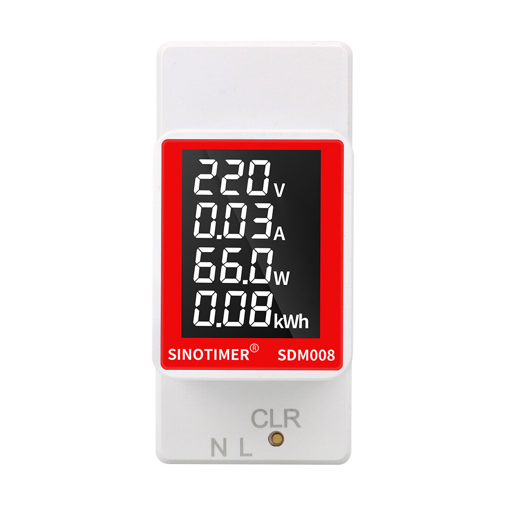 best price,sinotimer,sdm008,ac,din,rail,meter,with,lcd,display,coupon,price,discount