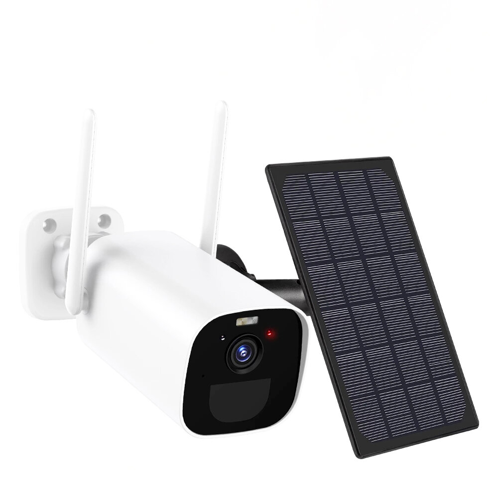 Techage 2K/3MP WIFI Outdoor Security Camera Solar Powered Wireless IP Surveillance Home Cameras 5dbi
