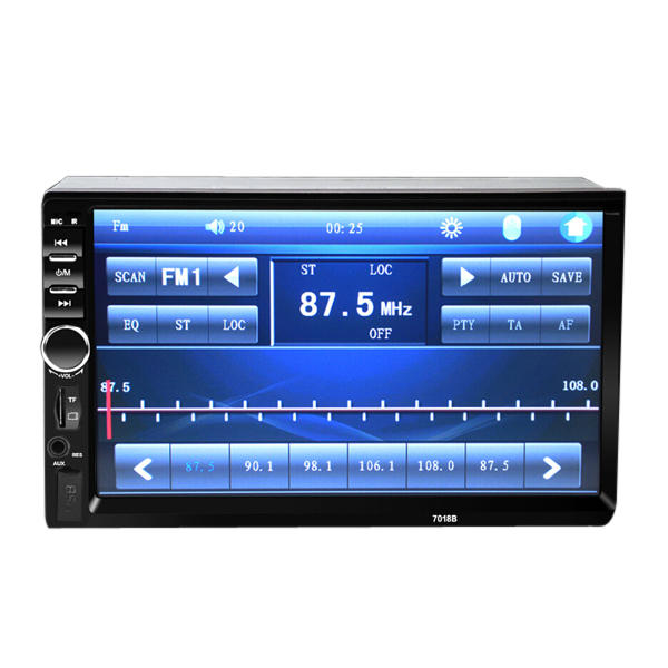 

7018B Авто Stereo 7 дюймов HD Bluetooth с сенсорным экраном MP5 MP4 Player Поддержка коротких версий Вид сзади