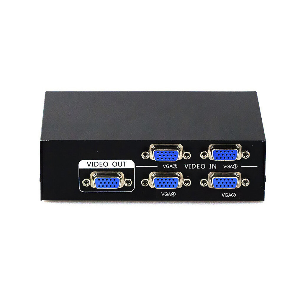 

Jinghua v401 VGA 4 in 1 out Switcher Computer VGA Video Switcher 1080P Video Converter 5 Ports Connectors for Laptop TV