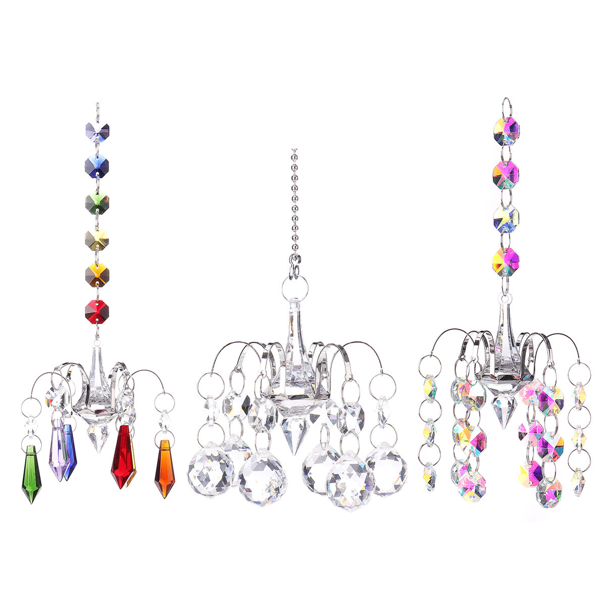 Crystal Lighting Ball Pendant Beads Chandelier Hanging Drop Prisms Suncatcher 