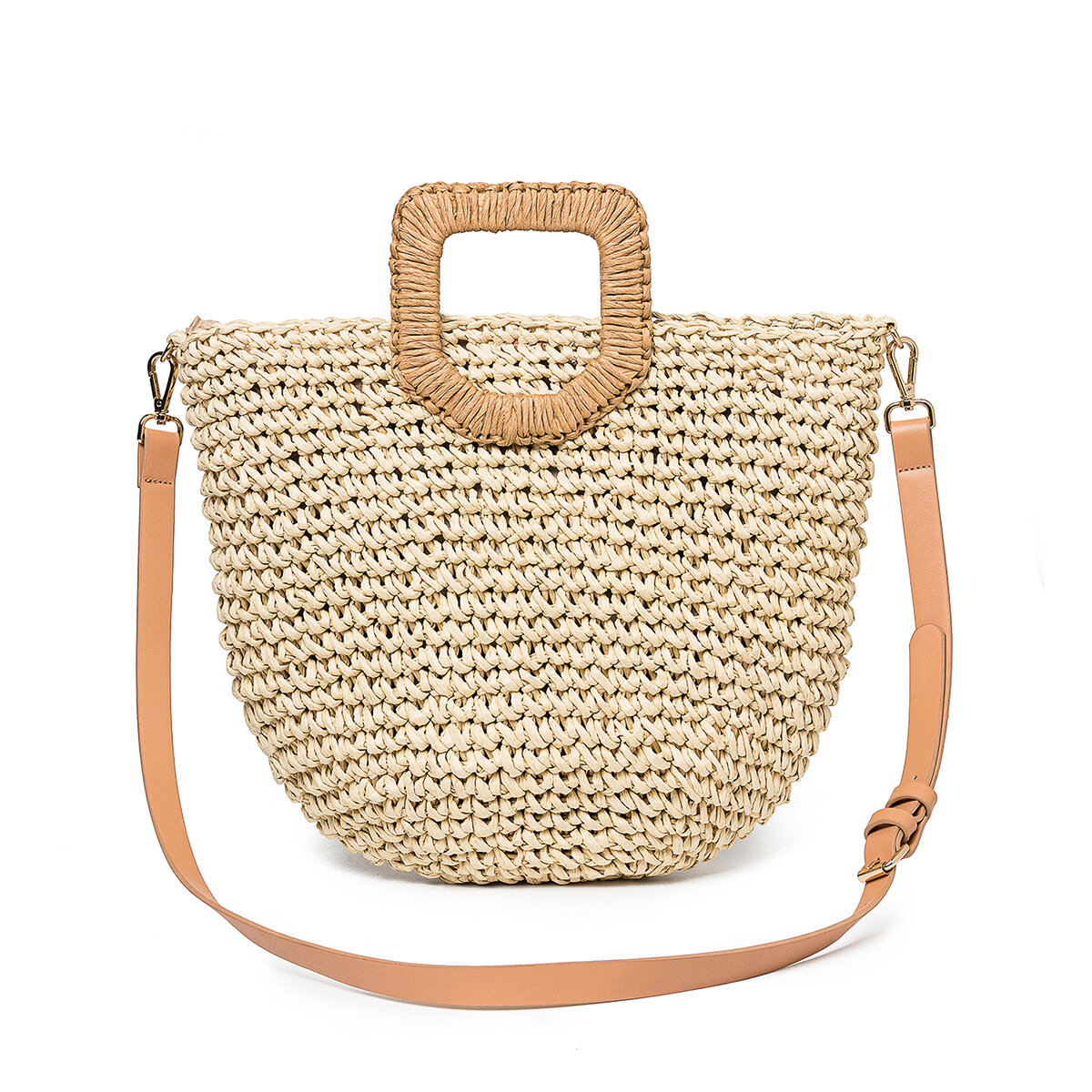 Women Summer Beach Bag Travel Straw Top Handle Big Capacity Handbag