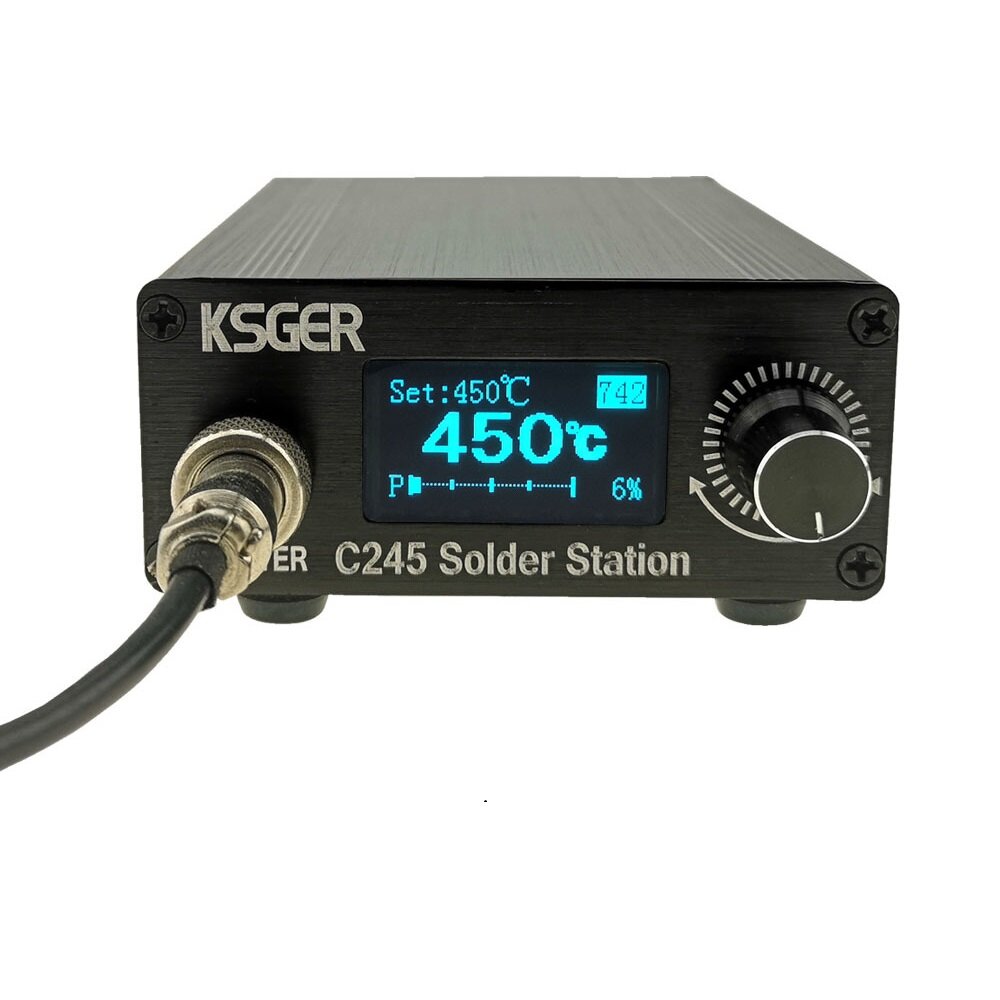 

KSGER CNB-245 Soldering Station 1.3" OLED Digital Controller Auto-sleep 2S Rapid Heating with JBC-245 Soldering Iron Tip