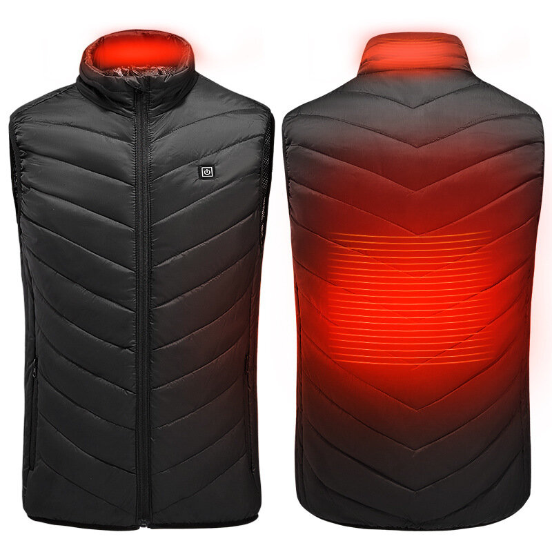 

TENGOO HV-02 Unisex 2 Places Heating Vest 3-Gears Heated Jackets USB Electric Thermal Clothing Winter Warm Vest Outdoor