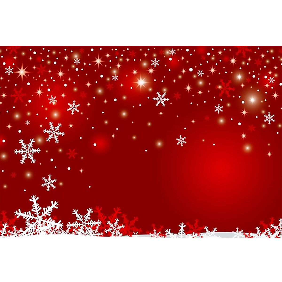 Fotografie Achtergrondgeluid Doek Vinyl Rode Sneeuwvlok Glanzende Ster Patroon Achtergrond Kerst Nie