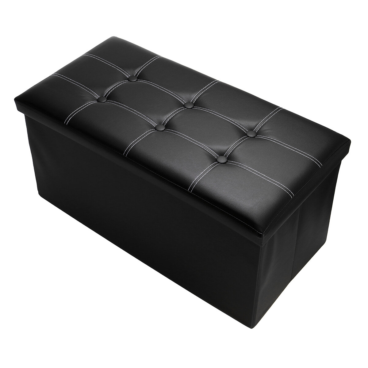 

PU Leather Storage Stool Multifunctional Sofa Ottoman Footrest Storage Bench Box Seat Footstool Square Chair Home Office