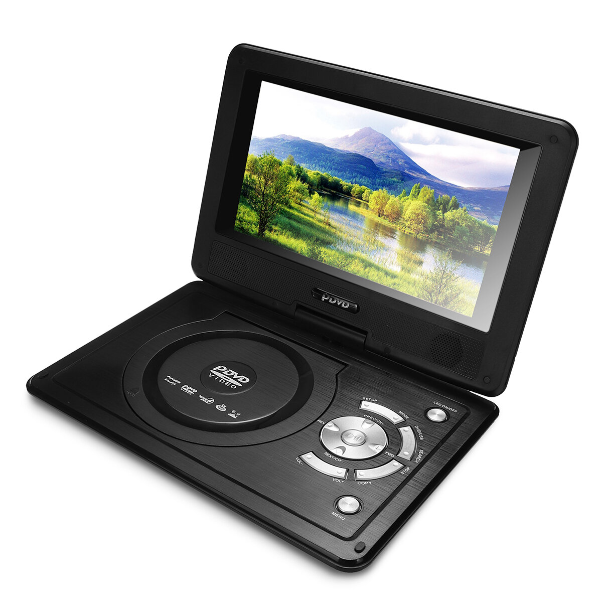 12 4 Inch 270 Rotation Screen Portable Car Dvd Player Support
