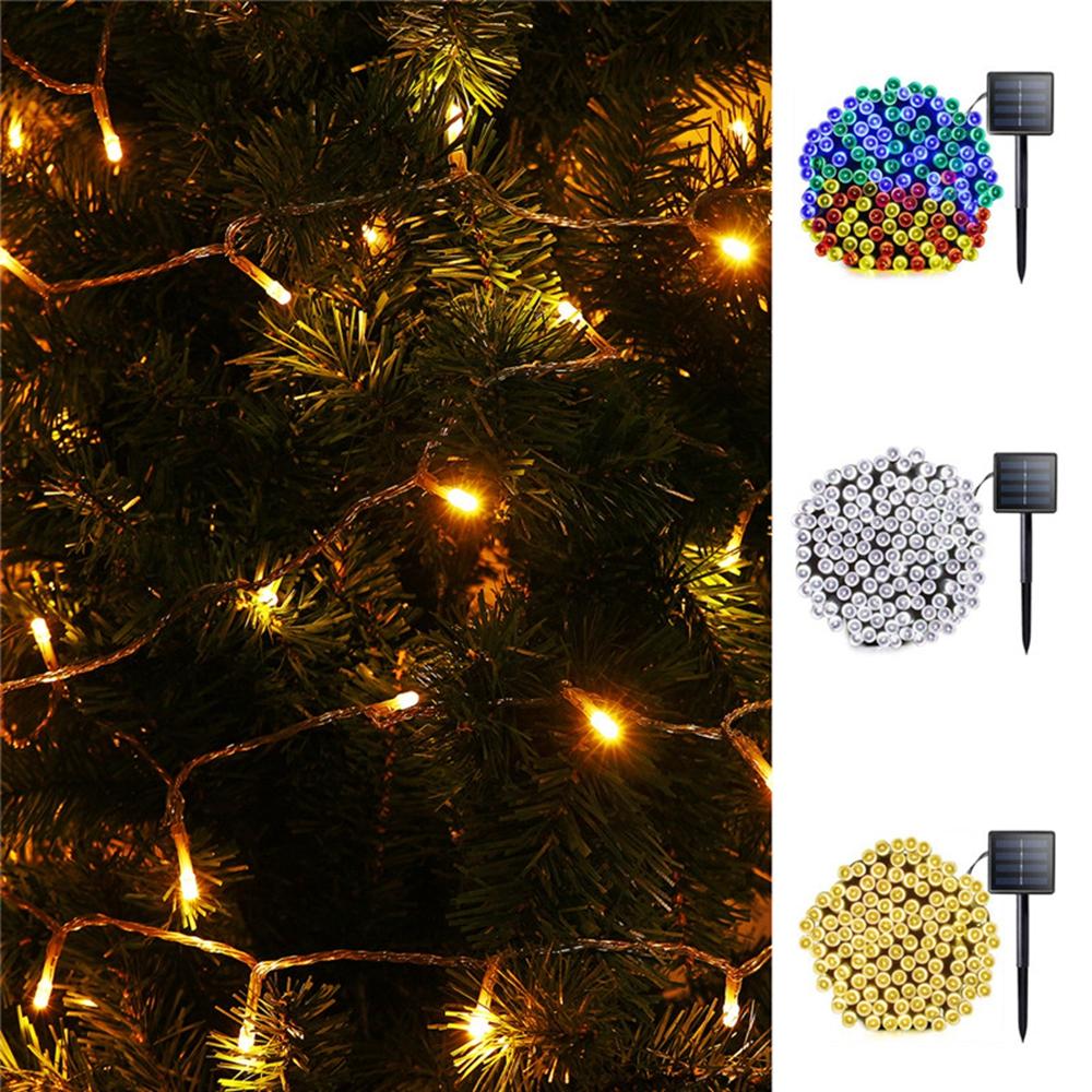 Op zonne-energie 10M 8 Modes 70 LED String Light Outdoor Christmas Holiday Garden Lamp