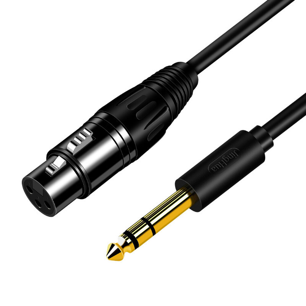 

Jinghua A155 XLR Female to 6.35 Male Audio Cable Connector TRS balanced XLR Audio Cable Mixer Microphone Line