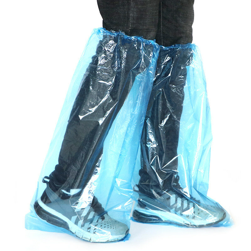 25 paires de couvre-chaussures jetables en PVC imperméable à l'eau en PVC anti-pluie Protection unisexe bottes couvre chaussures accessoires