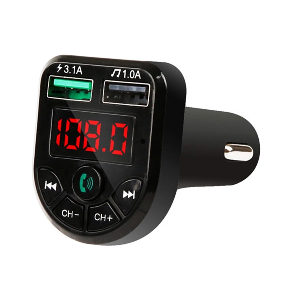 

Bakeey Bte5 5V 3.1A Dual USBFM Transmitter bluetooth Car Charger with MP3 Audio Player Handsfree Car Kit 12-24V TF U D
