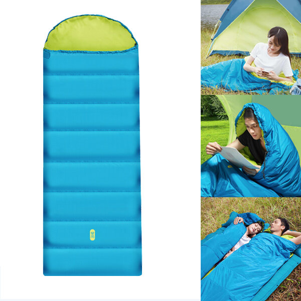 Saco de dormir portátil Zenph HW050201 de algodão com sete buracos e capuz para acampar ao ar livre