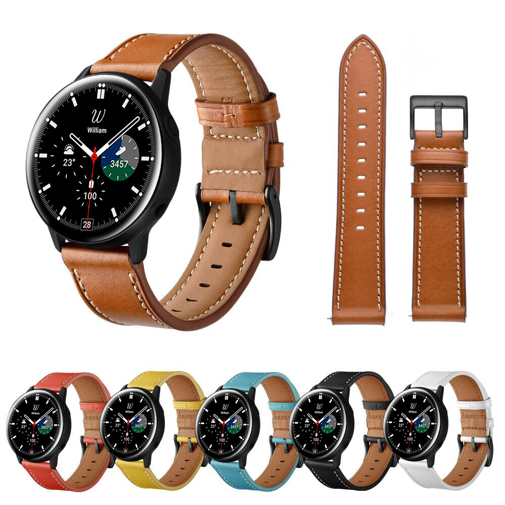 

Bakeey 20MM Universal Colorful Leather Watch Band Strap Replacement for Samsung Watch4 Classic 40mm/42mm/44mm/46mm