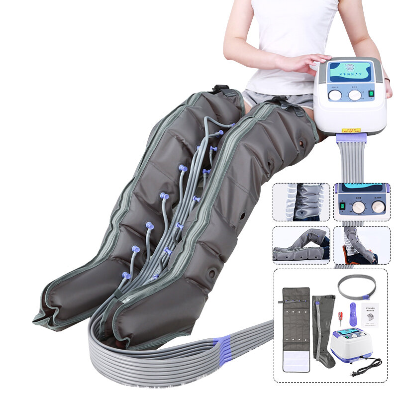 Electric Air Compression Leg Massager Temperature Adjustment Rechargeable Smart Pressure Body Massager Therapy Promotes