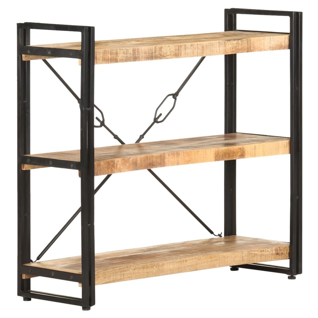 

3-Tier Bookcase 35.4"x11.8"x31.5" Solid Mango Wood